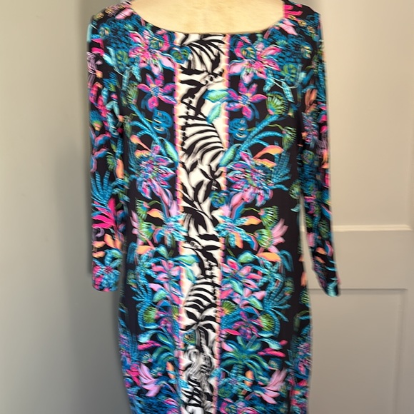 NEW Lilly Pulitzer Seralina Upf 50 Maxi Dress - Onyx Paradise Glow XL  🦄🤩 - Picture 7 of 10